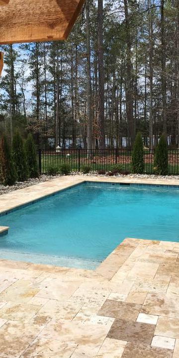 Pool Pavers Decking with pool