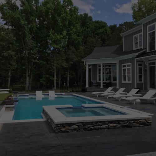 Concrete swimming pool in Richmond VA